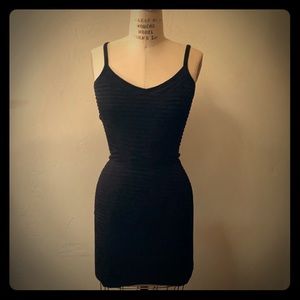 Black stretchy mini dress